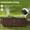 Lucktree 38”x12”x14" Wicker Raised Garden Bed with Wheels