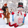 Lucktree 6 FT Lighted Christmas Inflatable Skiing Snowman