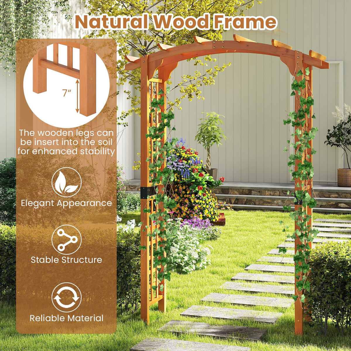 Lucktree Wooden Wedding Arch for Ceremony Party