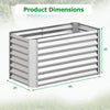 Lucktree 4 x 2 x 2 FT Galvanized Raised Garden Bed (1/2)