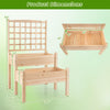 Lucktree 2-Tier Raised Garden Bed with Trellis for Climbing Plants