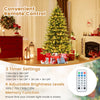 Lucktree 7ft Hinged Xmas Full Tree with 470 Warm White & Multicolored LED Lights