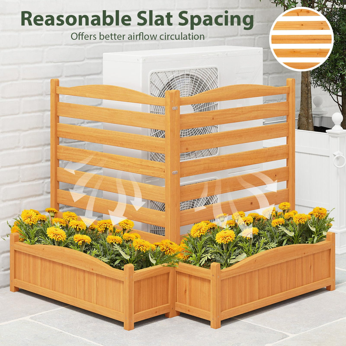 Lucktree Air Conditioner Fence Outdoor