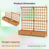 Lucktree Large Raised Garden Bed with Trellis and Roof