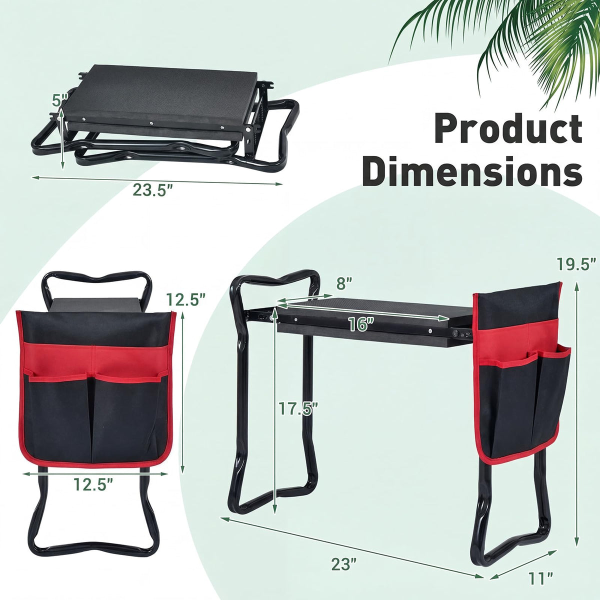 Lucktree Garden Kneeler & Seat Folding Gardening Stool