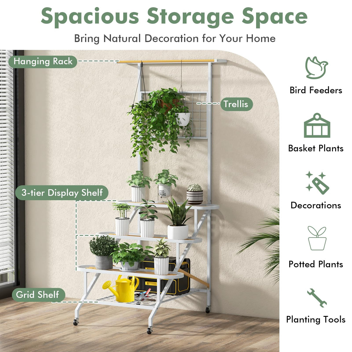 Lucktree Hanging Plant Stand Indoor