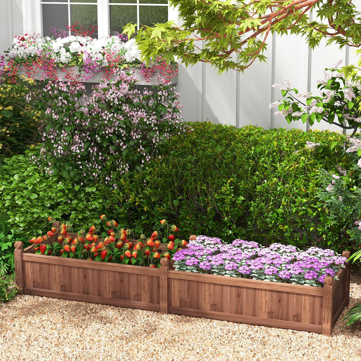 Lucktree Wood Raised Garden Bed