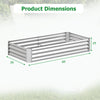 Lucktree 6 x 3 x 1 FT Galvanized Rectangular Metal Raised Garden Bed (1/2)
