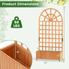 Lucktree Wooden Raised Garden Bed with Trellis 71" Outdoor Planter Box Privacy Screen