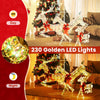 Lucktree Christmas Lighted Reindeer, Set of 3 Reindeer Decorations with LED Lights and Red Bows
