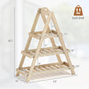 Lucktree 3-Tier Plant Stand Indoor | 28.5" Wood Flower Pot Plant Display Shelf