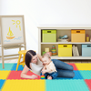 Lucktree 12 Tiles Exercise Flooring Mats with Border, Non-Slip EVA Foam Protective Mats