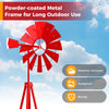 Lucktree 8.3FT Windmill Yard Garden Metal Ornamental Wind Mill Weather Vane Weather Resistant