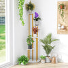 Lucktree 4 Tier Plant Stand Indoor, Tall Plant Shelf with Marble Texture for Multiple Potted Plants, Tiered Metal Plant Holder Flower Display Rack for Living Room Balcony Porch