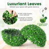 Lucktree 2 PCS 19.5 Inch Artificial Plant Topiary Ball, Round Holly Faux Boxwood Balls