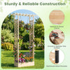Lucktree Wooden Raised Garden Bed with Trellis & Hanging Roof