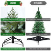 Lucktree 7ft Artificial Christmas Tree Feel Real Unlit Hinged Xmas Spruce Tree