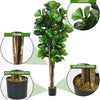 Fake Fiddle Leaf Fig Tree Artificial Greenery Plants in Pots Decorative Trees (5ft)