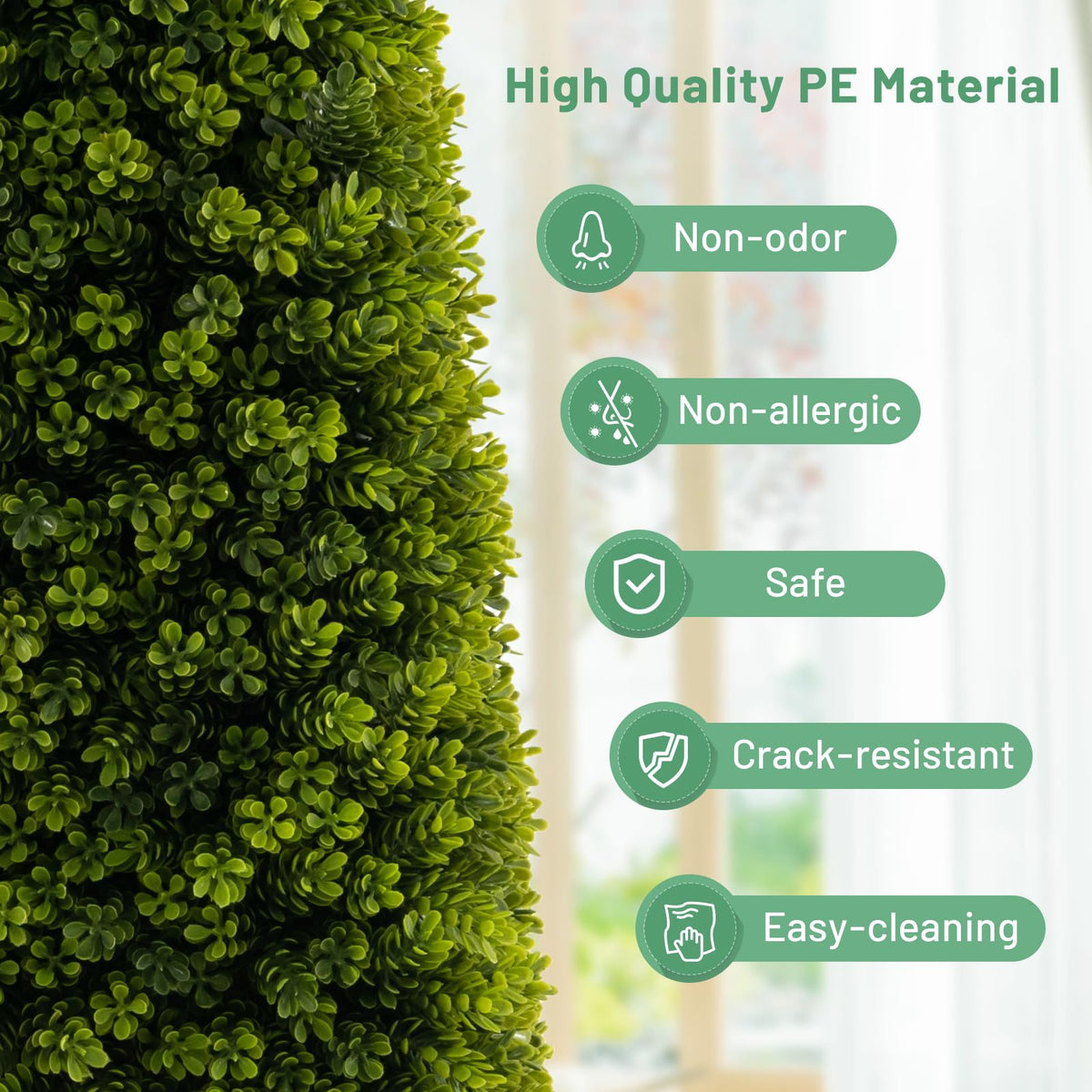 Lucktree 3ft Artificial Boxwood Topiary Tree