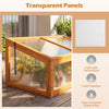Lucktree Portable Raised Planter Bed Protection with Transparent Flip-top Roof