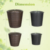 Lucktree Set of 2 Plastic Planters | 15 Inch & 11.5 Inch Taper Rattan Planters with Drainage Holes