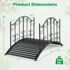Lucktree 4 FT Metal Garden Bridge with Powder-Coated Finish & Scrollwork Rails
