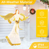 Lucktree 5.2 FT Christmas Lighted Angel, Pre-Lit Winged Holiday Figure Angel with180 Warm White LED Lights