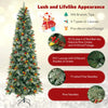 Lucktree 9ft Pre-Lit Artificial Christmas Tree, Hinged Xmas Tree with 1416 PVC & Pine Needles