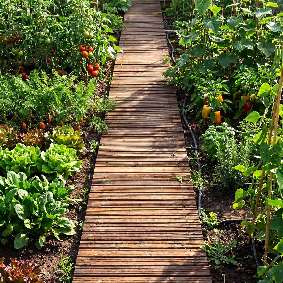 Lucktree 12 FT Wooden Garden Pathway (1/2)