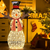 Lucktree Christmas Outdoor Lighted Snowman Yard Xmas Decorations and Zip Ties