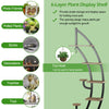 Lucktree 6 Tier Metal Plant Stand Indoor, 61" Half Moon Plant Shelf