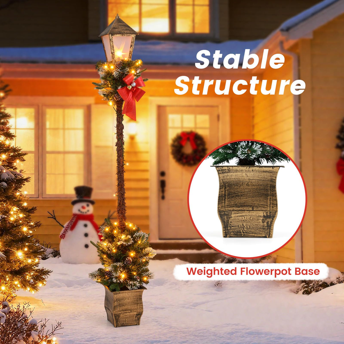 Lucktree 6.1 FT Christmas Pre-lit Street Lamp