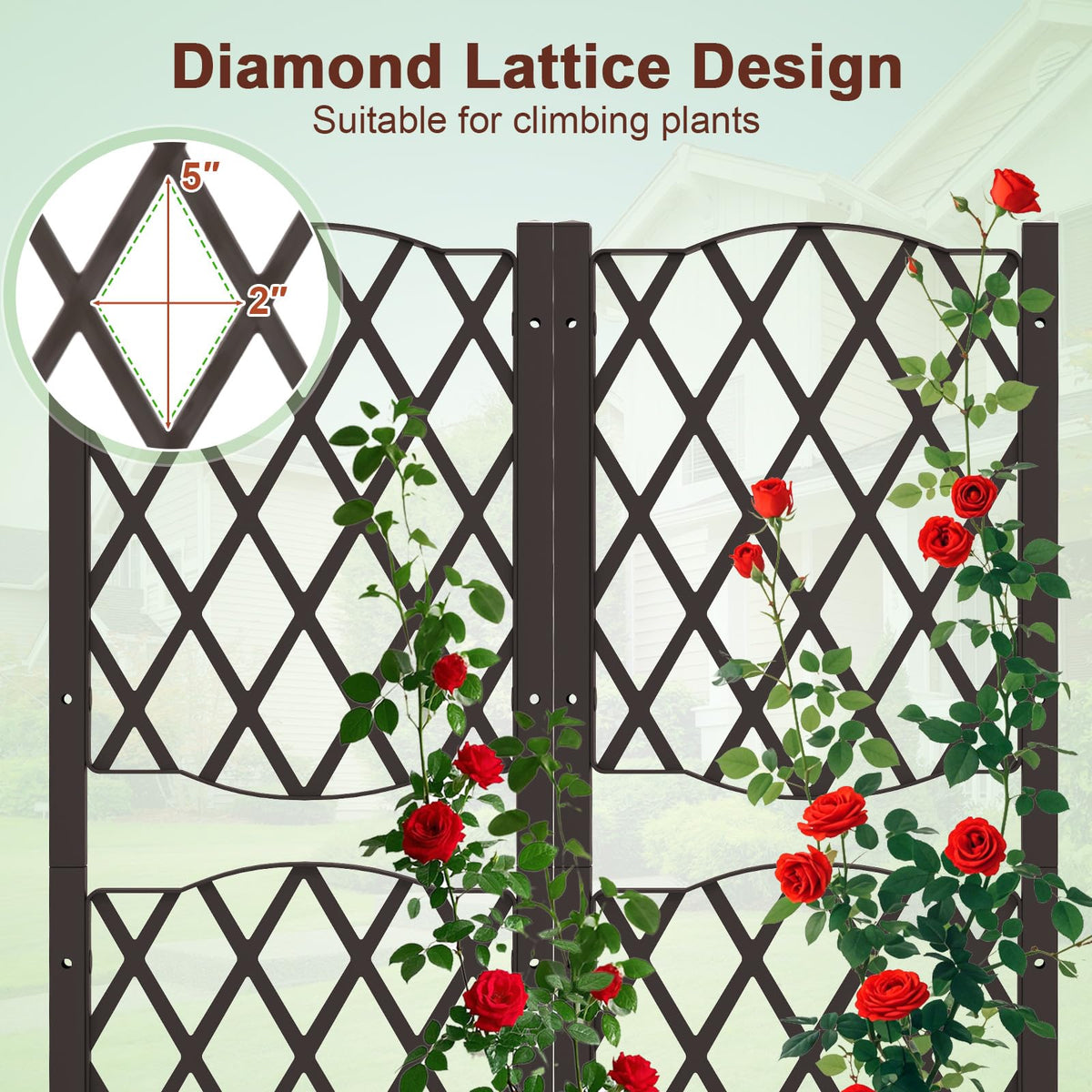 Lucktree 2 Pack Raised Garden Beds with Trellis