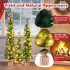 Lucktree 3' 4' 5' Pre-Lit Artificial Christmas Tree Set of 3
