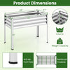 Lucktree 44" x 22" x 32" Metal Large Elevated Planter Box for Vegetable Flower Fruit Herb (1/2)