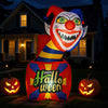 Lucktree 5 Ft Halloween Inflatable Clown, Blow up Circus Clown Box