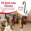 Lucktree 10-Hook Christmas Stocking Holder Stand on Wheels
