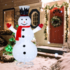 Lucktree 6 FT Lighted Christmas Snowman, Outdoor Pop-up Snowman Figure w/200 Lights