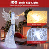Lucktree 5 FT Lighted Trumpeting Angel, Light-up Christmas Angel with LED Lights