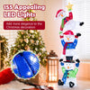 Lucktree 6 ft Christmas Stacked Snowman, 3D Pre-Lit Snowman Decoration w/ 155 LED Lights