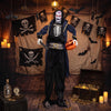 6 FT Animated Halloween Vampire Pirate Decoration with Pop-up Head