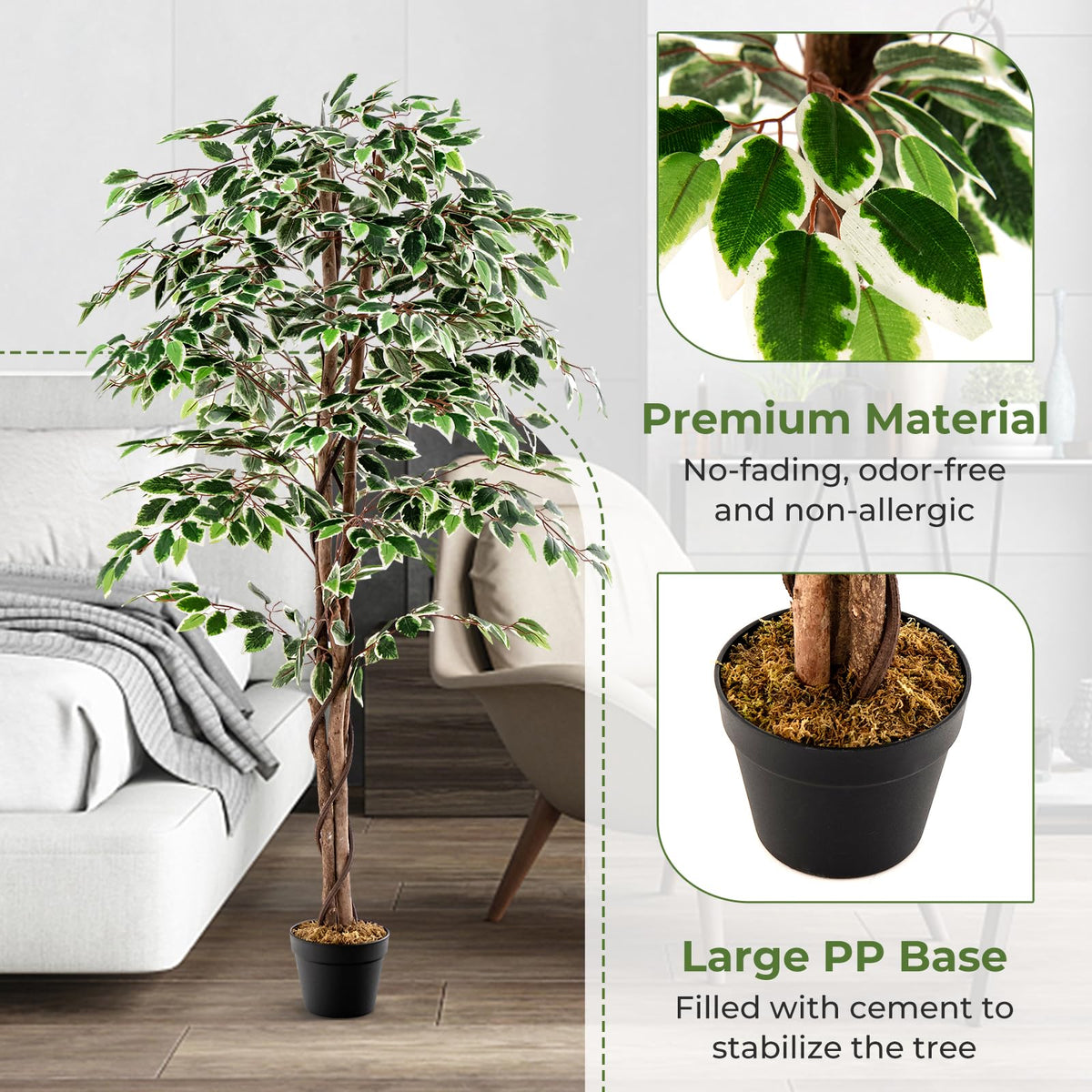 Lucktree Artificial Ficus Tree