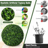 19 Inch Topiary Ball 2 pcs Sun Protective Faux Boxwood Greenery Balls