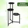 Lucktree 3-Tier Metal Tall Corner Plant Stand Indoor Outdoor