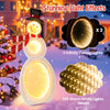 Lucktree 2.6 FT Lighted Christmas Decoration, Pre-Lit 2D Snowman with 3 Infinity Mirror Lights