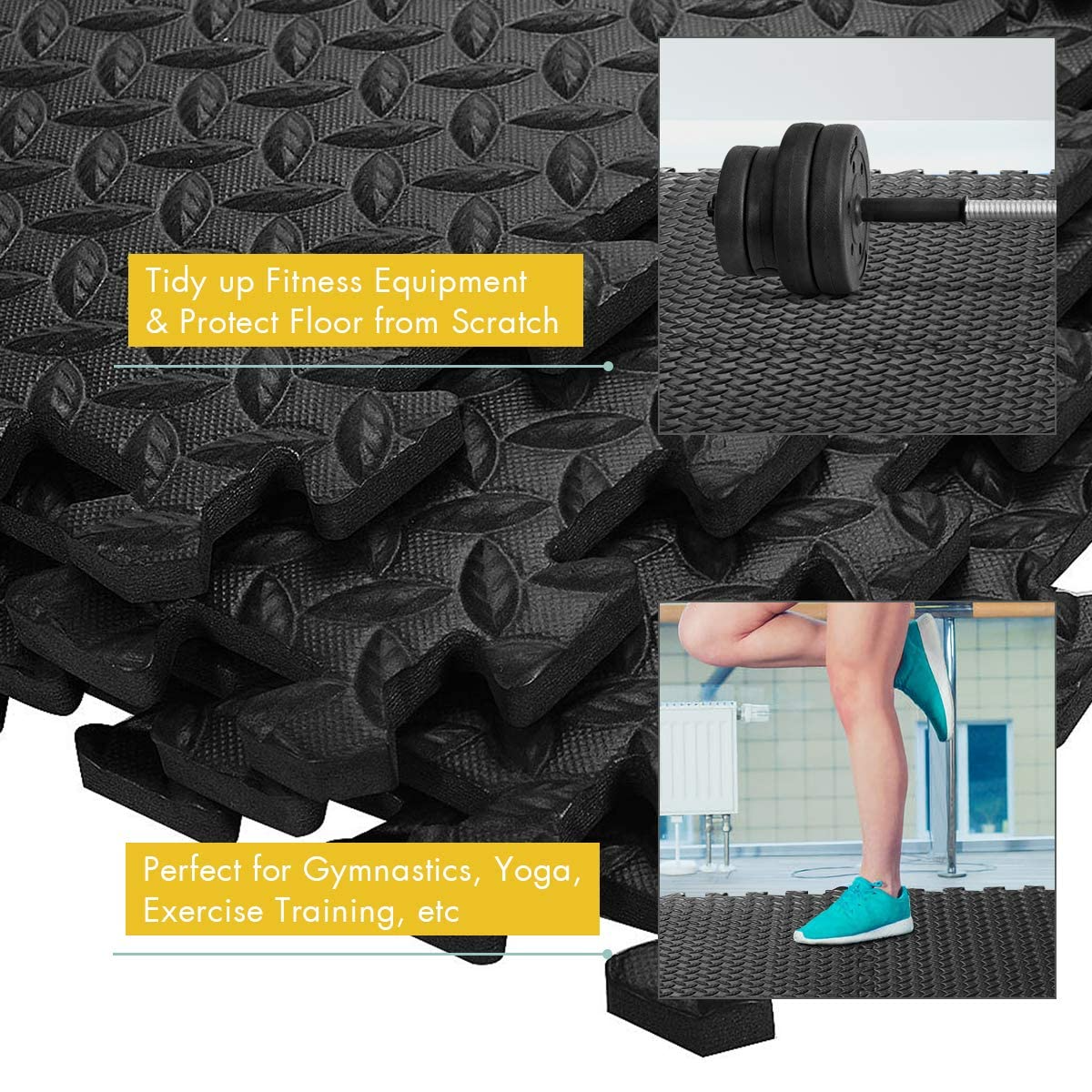 12 Pieces EVA Exercise Floor Mats - Lucktree
