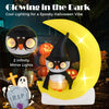 Lucktree 5.1 Ft Halloween Inflatables, Pre-Lit Owl on The Moon with Witch Hat