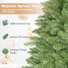 10/7.5/6.5/6/9/4.5/4 FT Artificial Christmas Tree w/ Easy-Setup Hinges, Unlit