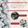 Lucktree Pre-Lit Snow Flocked Pencil Christmas Tree for Home Office Holiday Decor