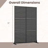 Lucktree 72''H x 48''W Freestanding Metal Privacy Screen with Stable Legs
